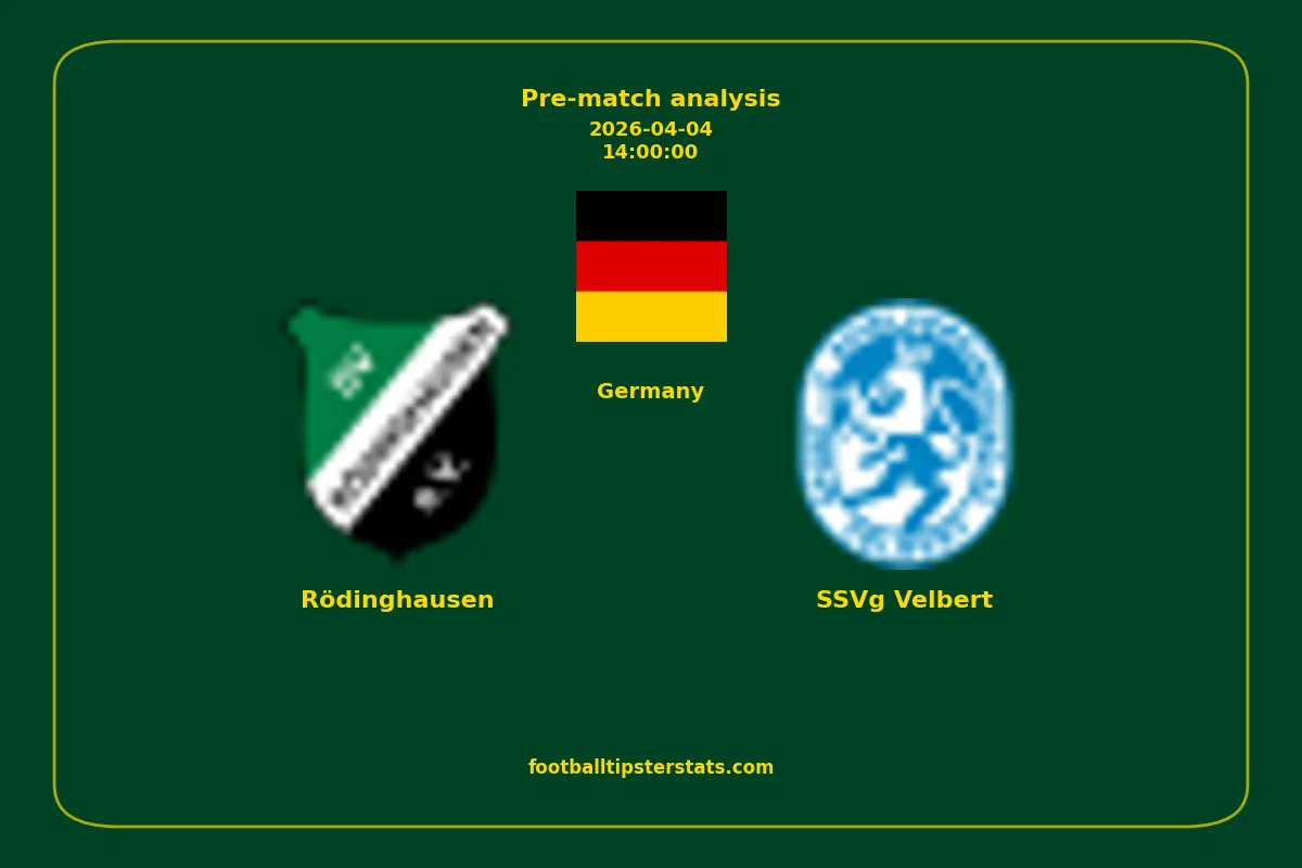 Pre-match analysis: Rödinghausen vs SSVg Velbert on 2026-04-04